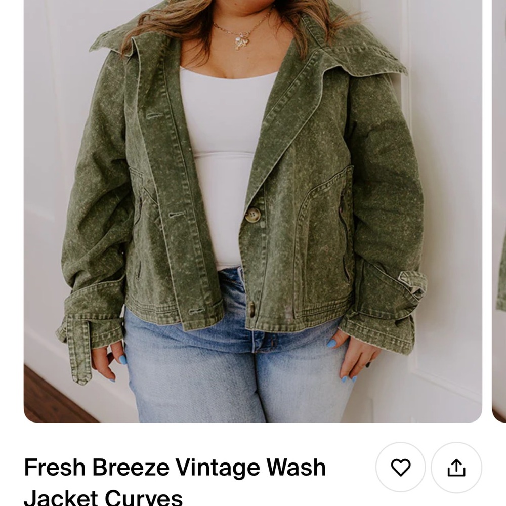 Vintage Wash Green Jacket